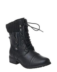 Reneeze Alice 04 Black Leather Boots