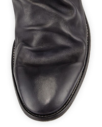 John Varvatos Richards Leather Zip Boot Black