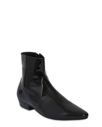 Saint Laurent 30mm Devon Patent Leather Ankle Boots