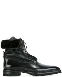Santoni Lined Lace Up Boots