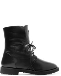 Giuseppe Zanotti Shearling Lined Leather Boots Black