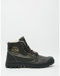 Palladium Shearling Look Leather Boots