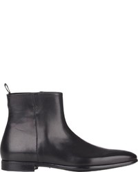 Giorgio Armani Side Zip Ankle Boots Black
