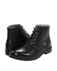 Steve Madden Evander 2 Lace Up Boots Black Leather