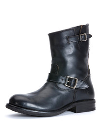 Frye Sutton Leather Engineer Boot Black