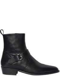The Kooples Smooth Leather Classic Buckled Boots