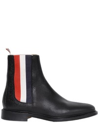 Thom Browne 20mm Striped Sides Pebbled Leather Boots