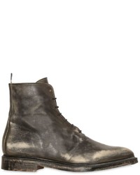 Thom Browne Sanded Leather Oxford Ankle Boots