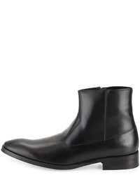 Kenneth Cole To Gather Leather Zip Up Boot Black