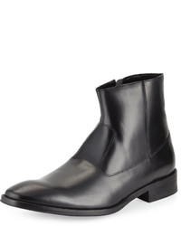 Kenneth Cole To Gather Leather Zip Up Boot Black