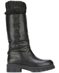 Twin-Set Knit Trimmed Boots