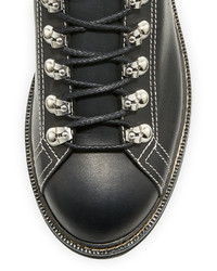 Givenchy Tyrol Leather Lace Up Boot Black