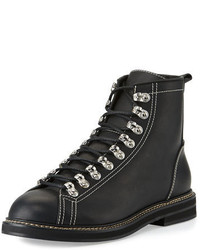 Givenchy Tyrol Leather Lace Up Boot Black