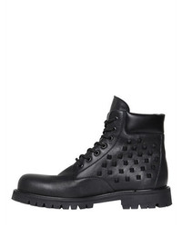 Valentino Rockstud Leather Combat Boots