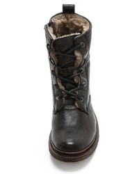 Frye Valerie Lace Up Shearling Boots