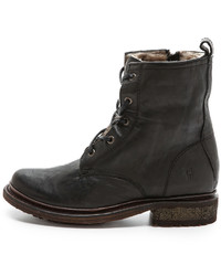 Frye Valerie Lace Up Shearling Boots