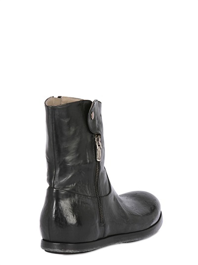 Washed Brushed Leather Boots, $472 | LUISAVIAROMA | Lookastic.com