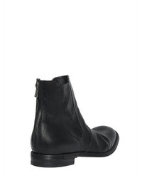 Officine Creative Washed Leather Cropped Boots