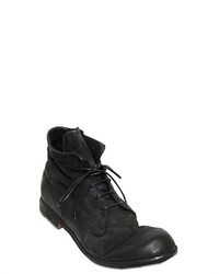 Officine Creative Washed Leather Lace Up Boots