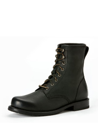 Frye Wayde Leather Combat Boot Black