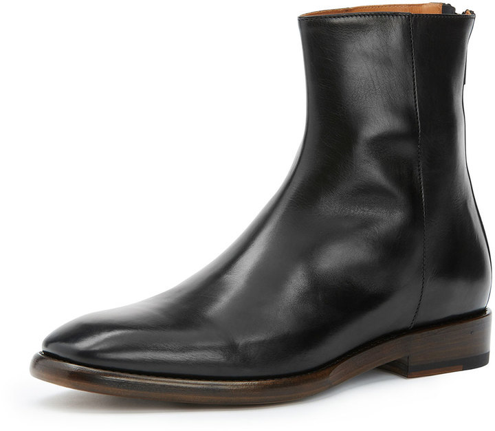 frye wright back zip leather boot