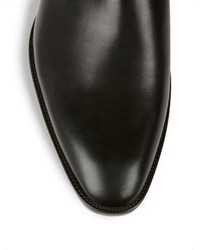 Saint Laurent Wyatt 40 Leather Harness Boots