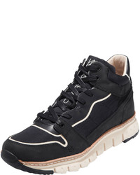 Cole Haan Zerograndtm Sport Leather Nylon Midboot Sneaker Black