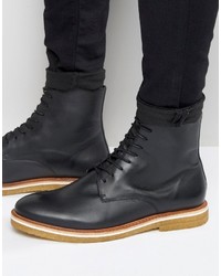 Zign Shoes Zign Leather Crepe Sole Lace Up Boots