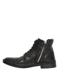 Bruno Bordese Zipped Laced Leather Ankle Boots
