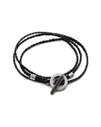 title of work 3 Wrap Braided Leather Bracelet