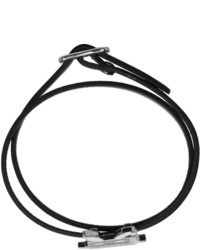 MCQ Alexander Ueen Black Electro Bunny Mini Wrap Bracelet