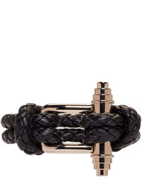 Givenchy Black Braided Obsedia Bracelet