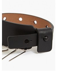 Lanvin Black Leather Bracelet