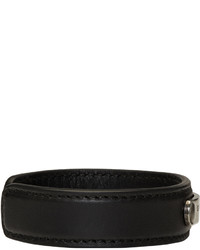 Givenchy Black Leather Logo Bracelet