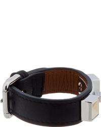 Proenza Schouler Black Leather Studded Bracelet