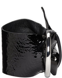 Isabel Marant Black Patent Leather Bracelet