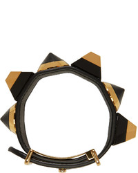 Fendi Black Rainbow Cuff Bracelet