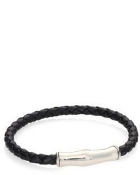 John Hardy Classic Chain Collection Leather Bracelet