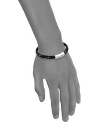 Tateossian Click Scoubidou Leather Weave Bracelet