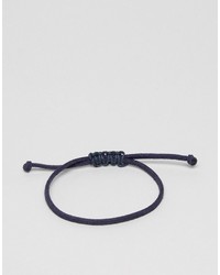 Asos Faux Leather Bracelet Pack In Black