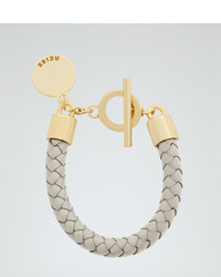 Reiss Frith Leather Weave Bracelet