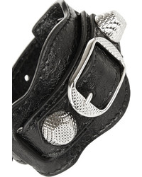 Balenciaga Giant Studded Textured Leather Bracelet