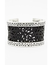 Lois Hill Large Leather Sterling Silver Cuff