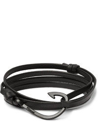Miansai Leather And Metal Hook Wrap Bracelet