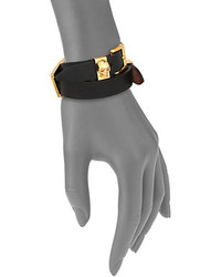 Alexander McQueen Leather Three Row Wrap Bracelet