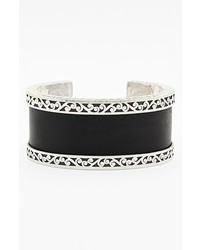 Lois Hill Medium Leather Sterling Silver Cuff