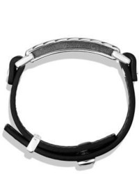 David Yurman Modern Cable Id Leather Bracelet