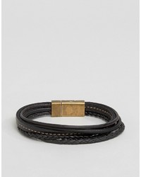 Seven London Multi Leather Bracelet In Black To Asos
