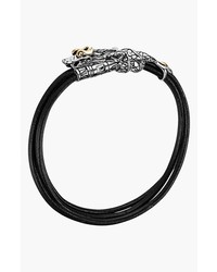 John Hardy Naga Batu Dragon Multistrand Leather Bracelet