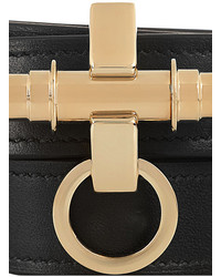 Givenchy Obsedia Bracelet In Black Leather And Gold Tone